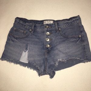 Free People Denim Shorts High Waisted
